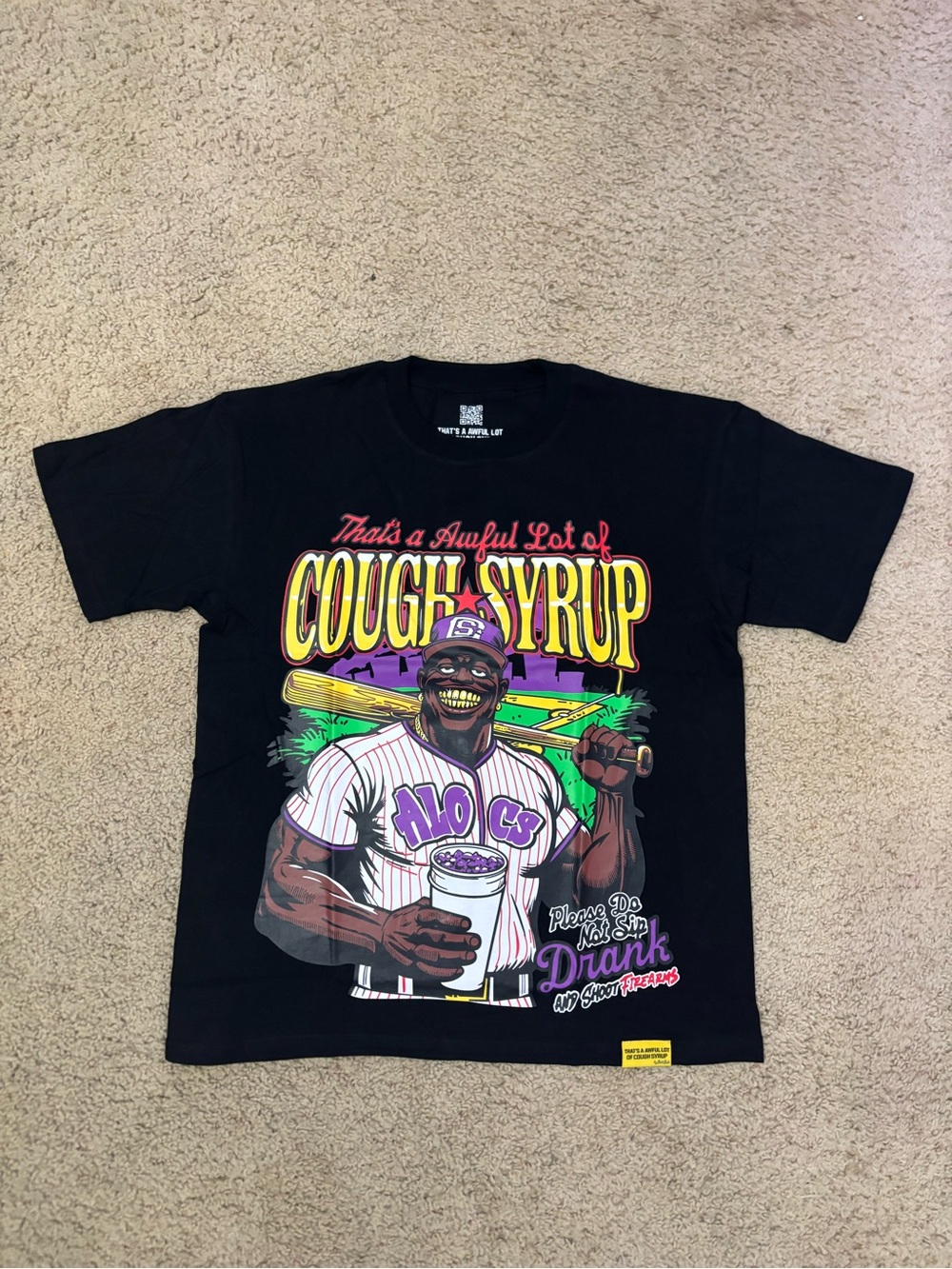 That's a Awful Lot of Cough Syrup Baseball Tee (Black)